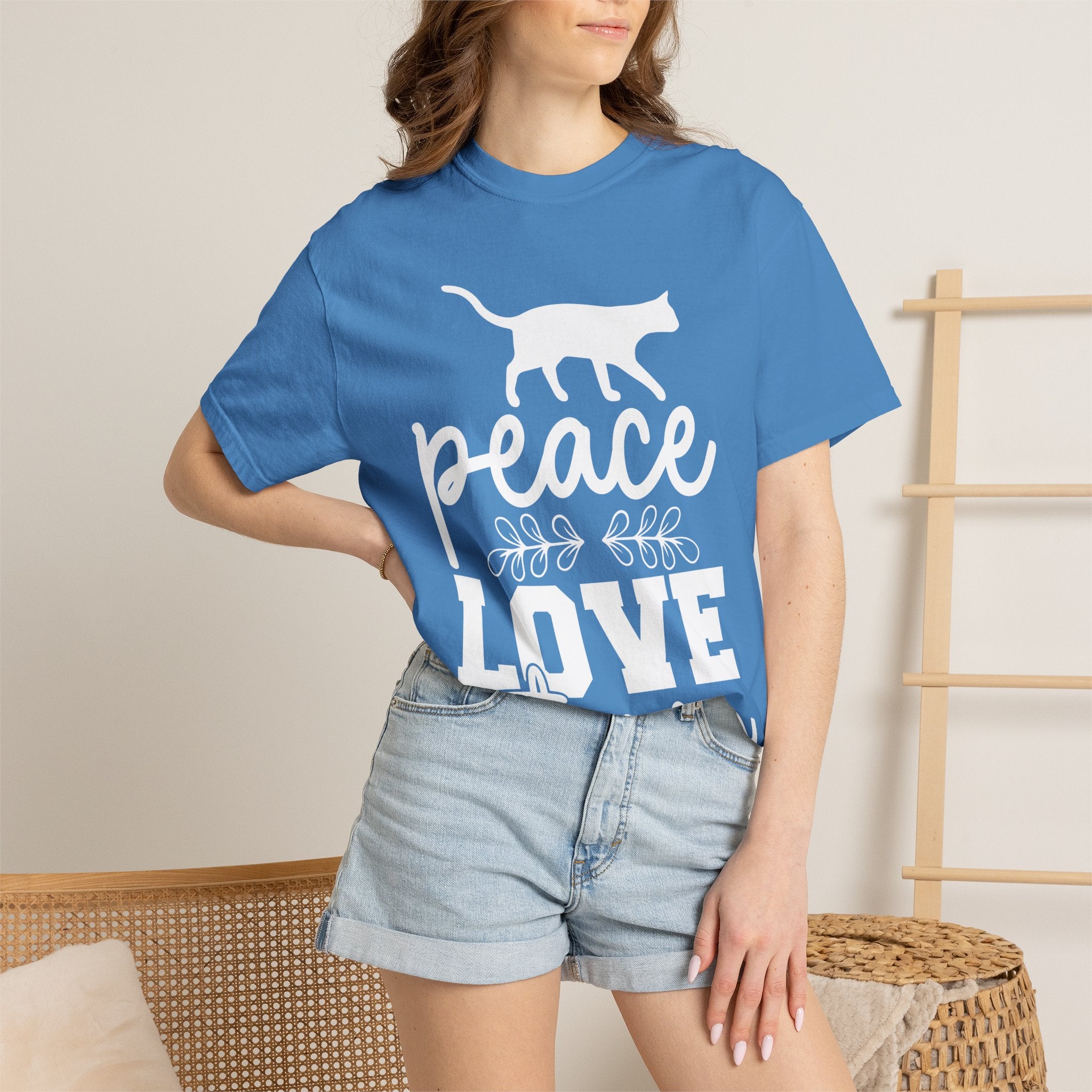 peace love cat mom T-shirt