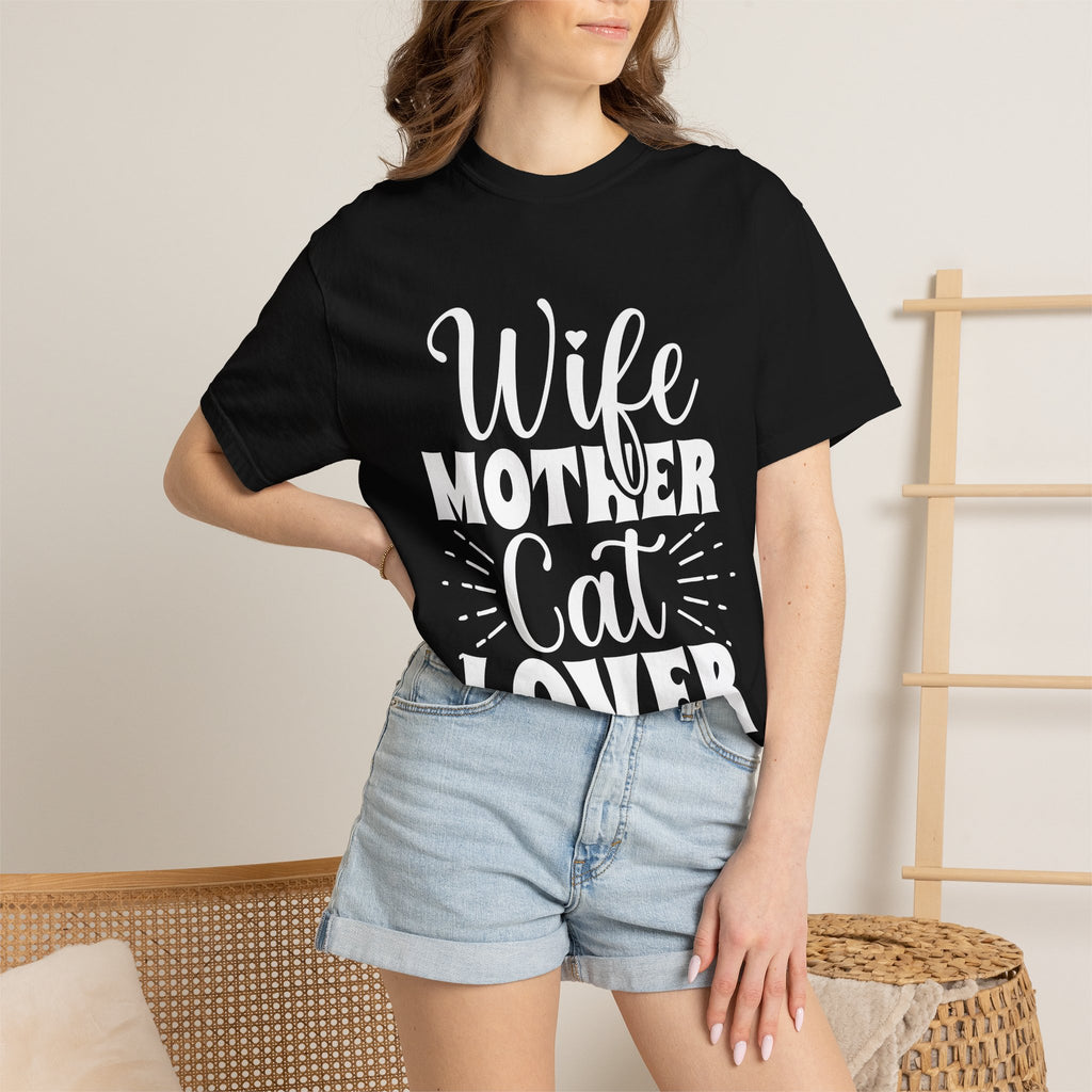 wife mother cat lover T-shirt