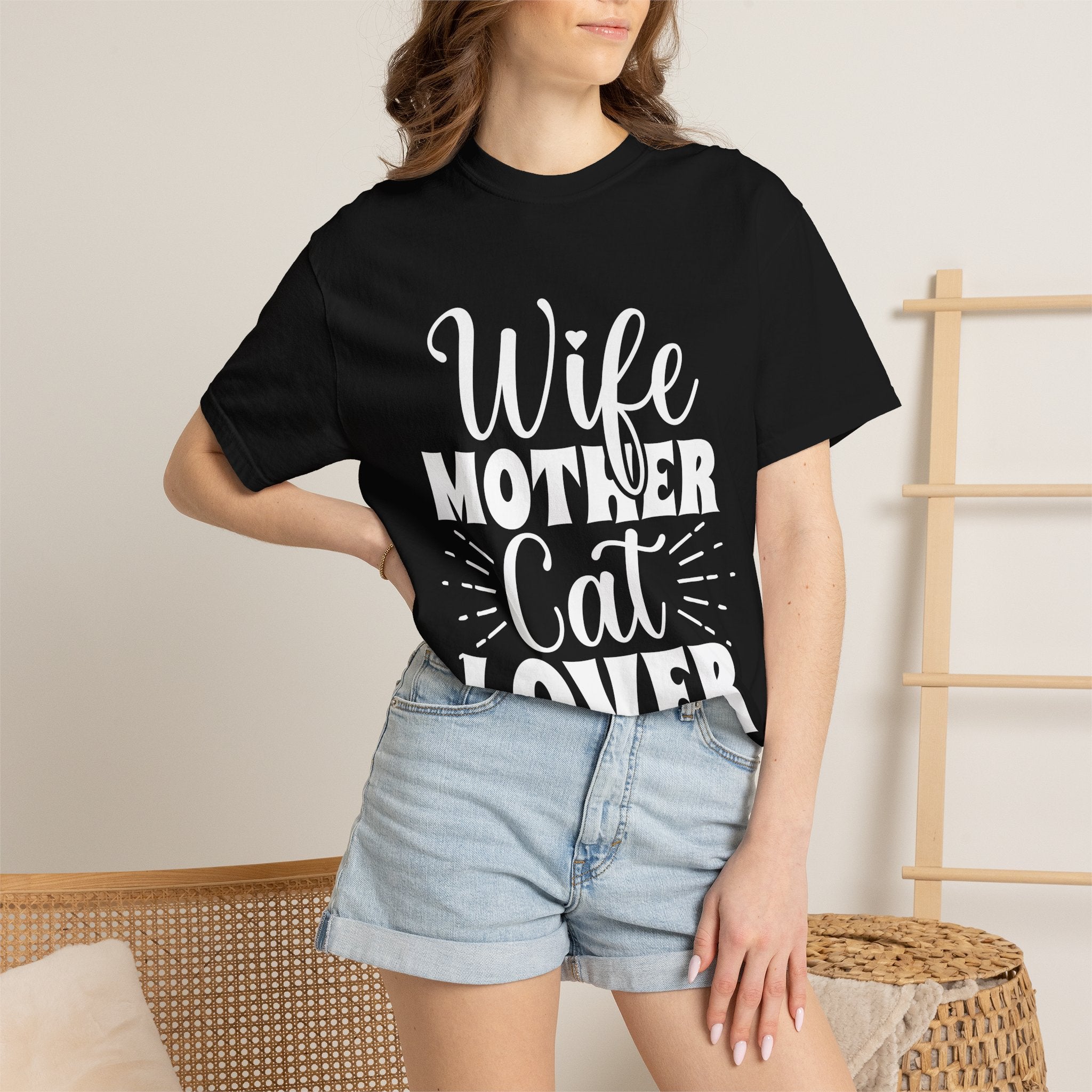 wife mother cat lover T-shirt