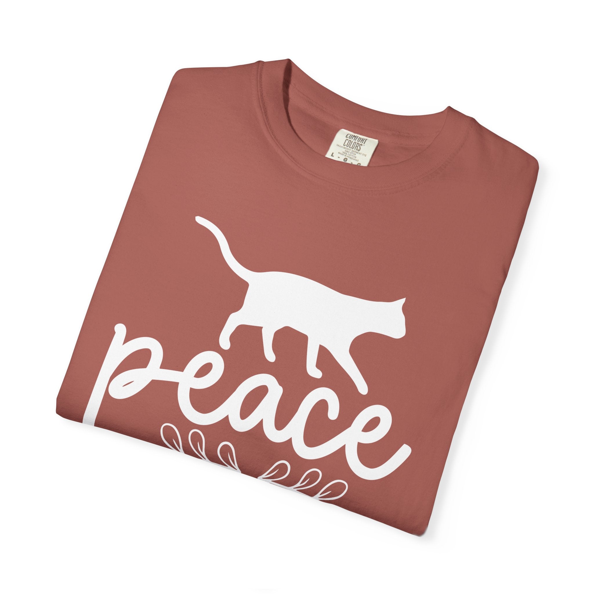 peace love cat mom T-shirt