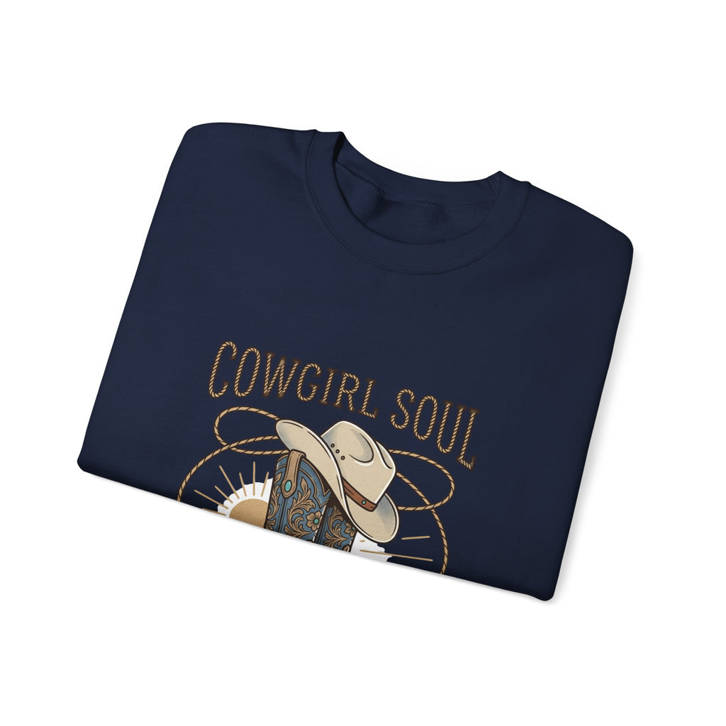 Cowgirl Soul Sweatshirt | Western Ranch, Rustic Prairie Vintage Crewneck