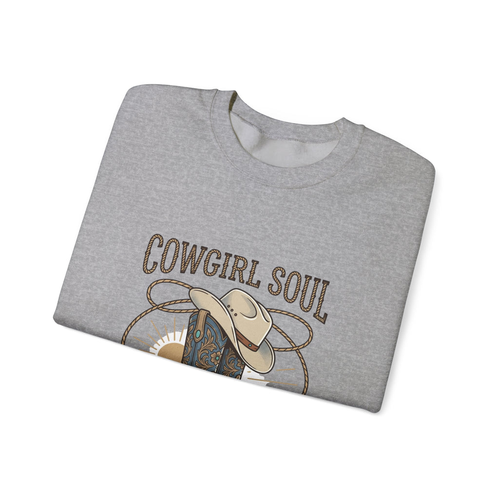 Cowgirl Soul Sweatshirt | Western Ranch, Rustic Prairie Vintage Crewneck