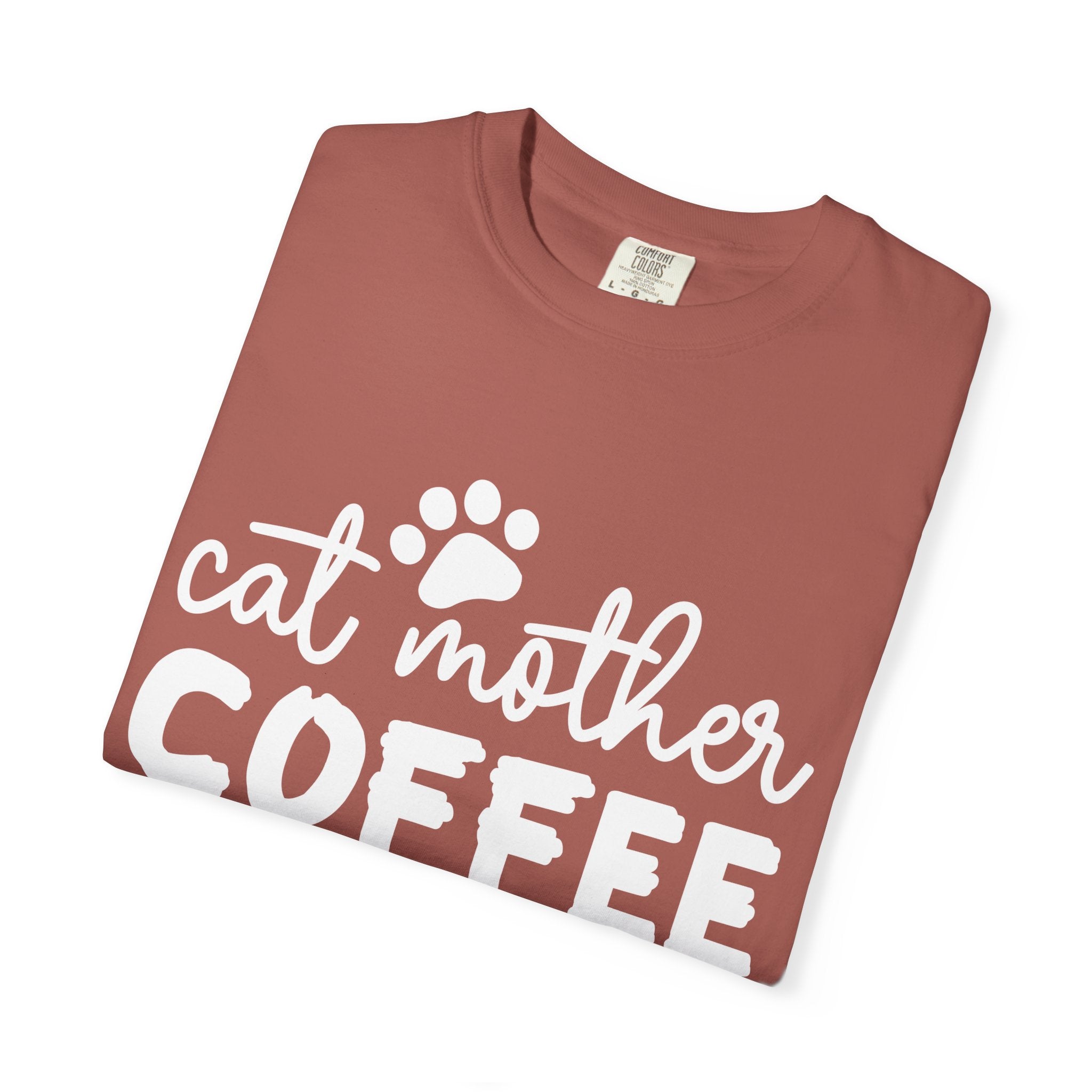 cat mother coffee lover T-shirt