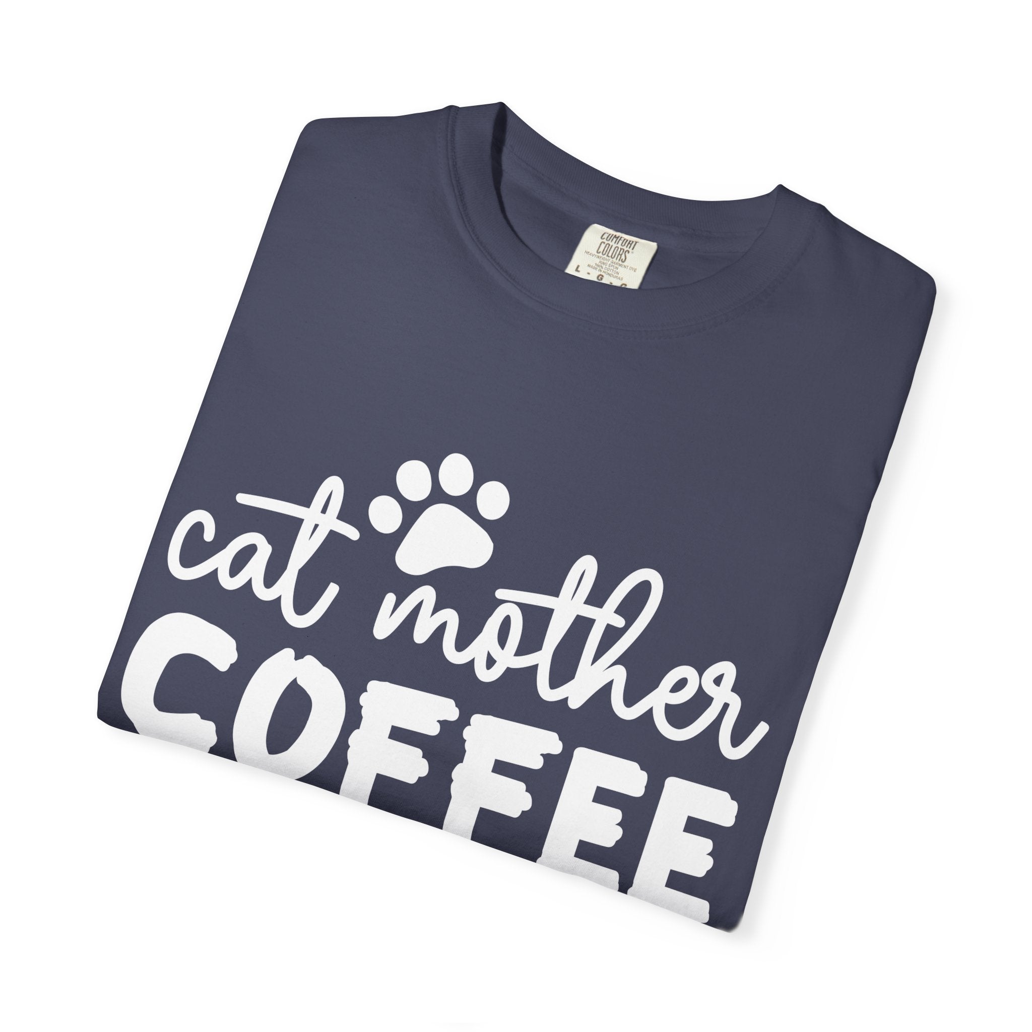 cat mother coffee lover T-shirt