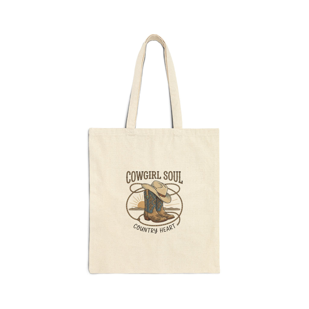 Cowgirl Soul Tote | Western Rustic Prairie ranch rodeo canvas