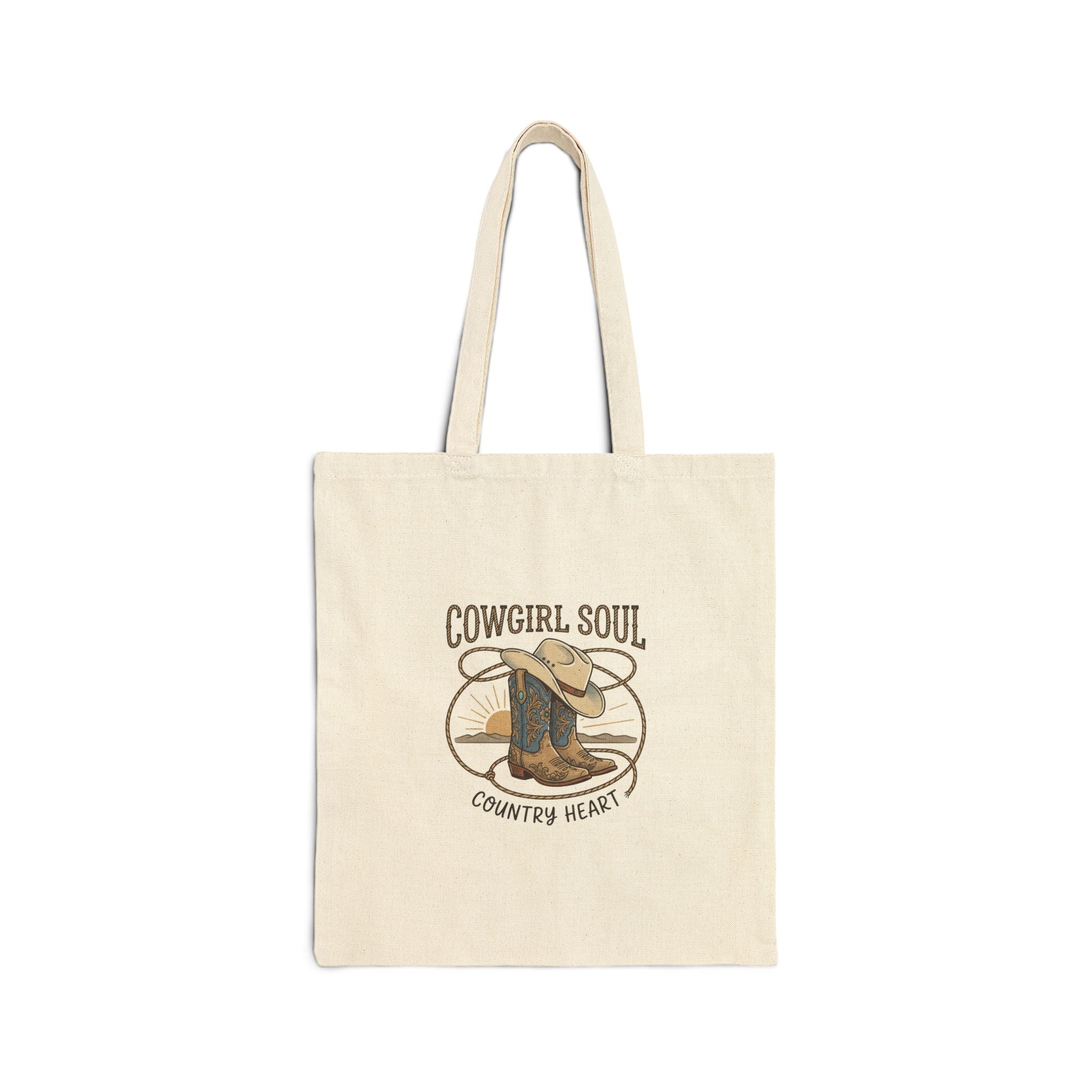 Cowgirl Soul Tote | Western Rustic Prairie ranch rodeo canvas
