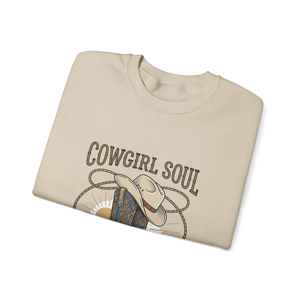 Cowgirl Soul Sweatshirt | Western Ranch, Rustic Prairie Vintage Crewneck