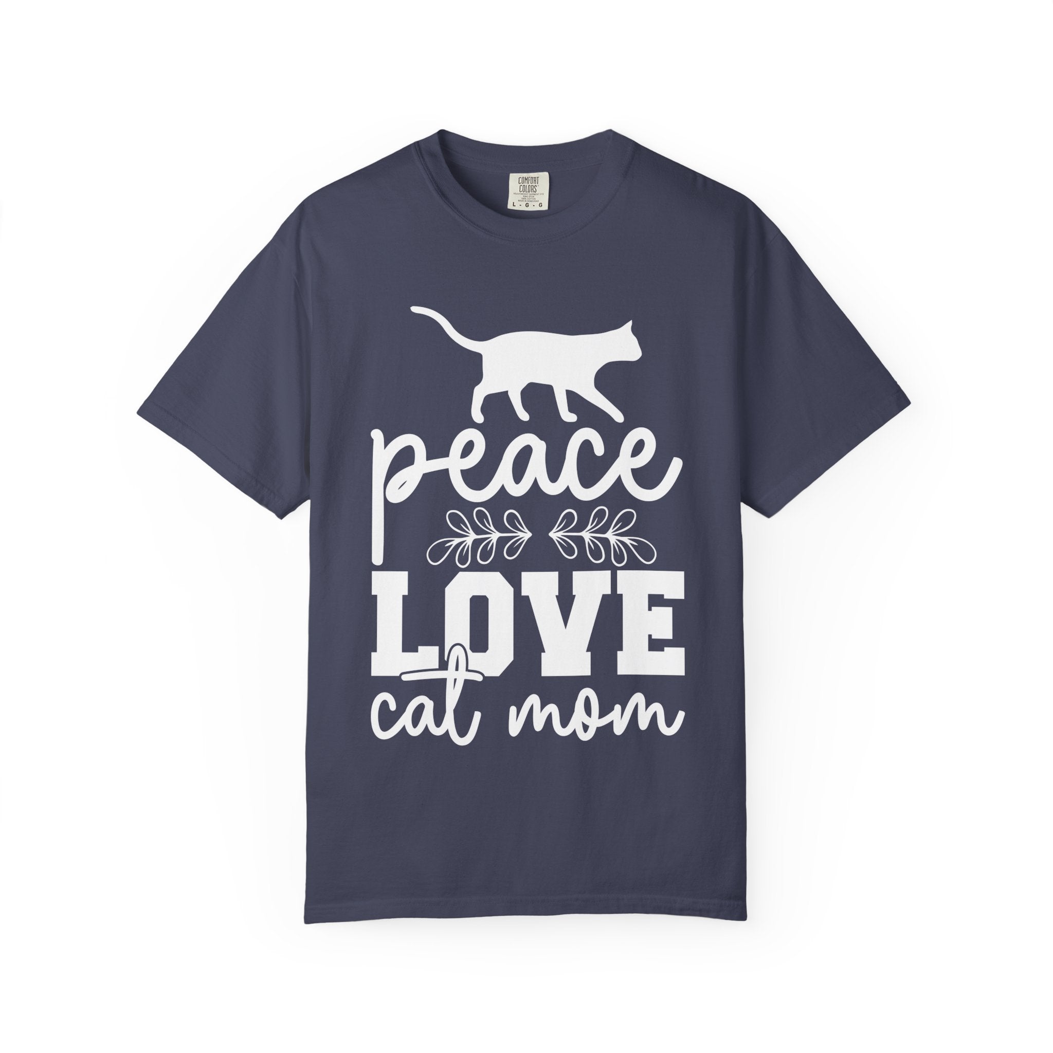 peace love cat mom T-shirt