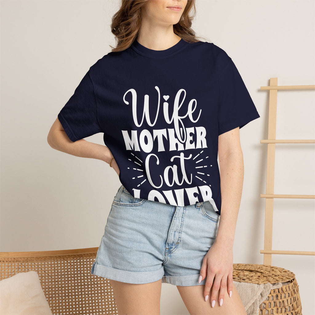 wife mother cat lover T-shirt