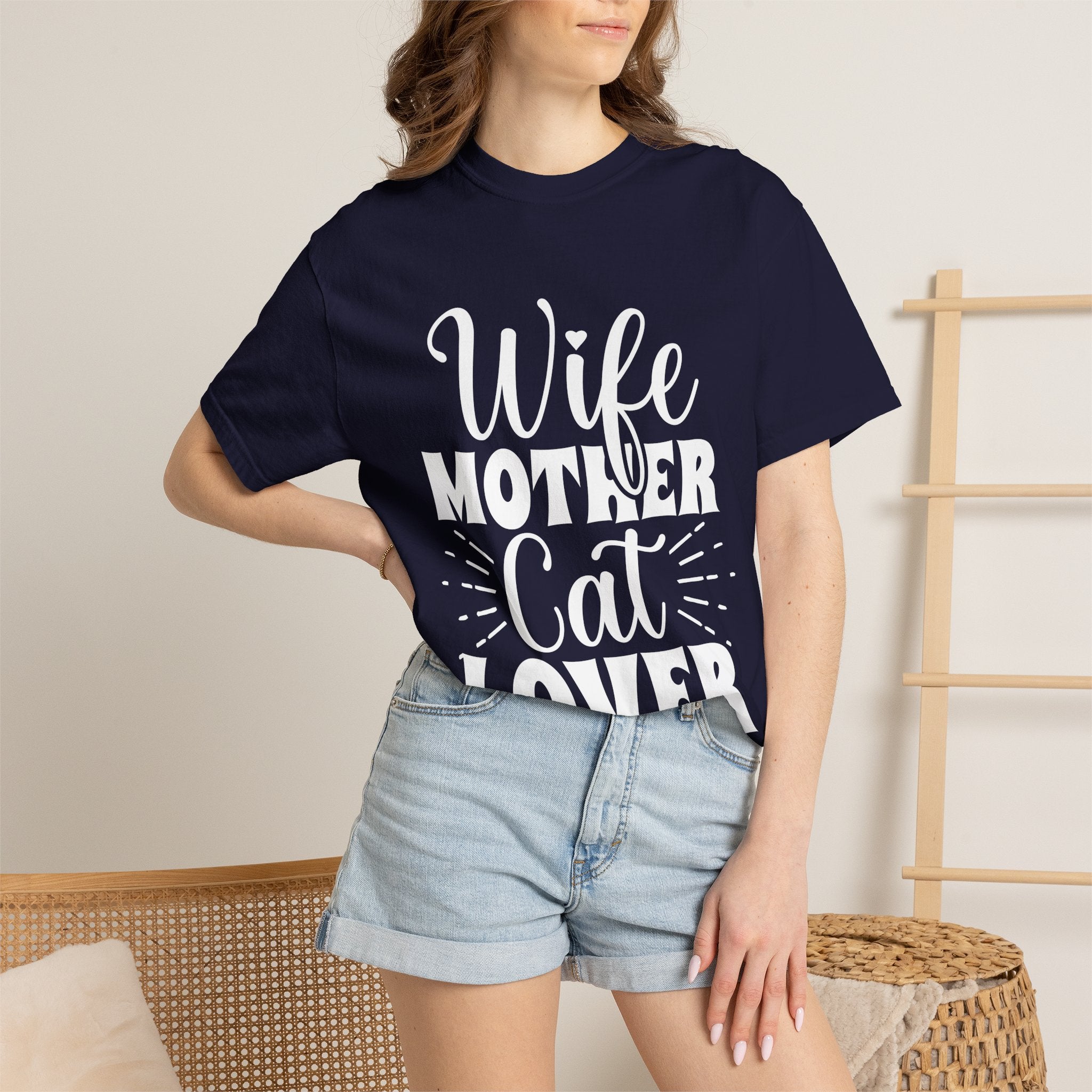 wife mother cat lover T-shirt