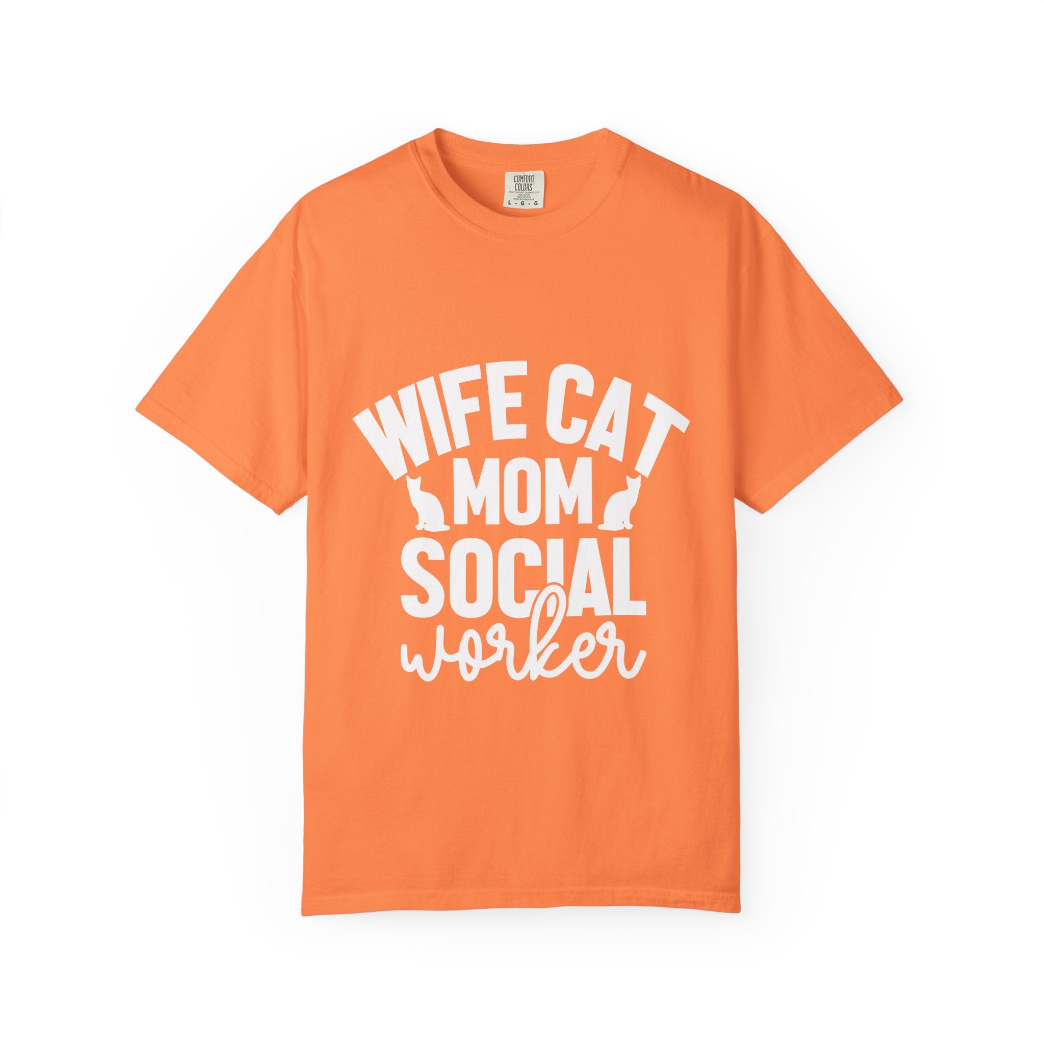 wife cat mom social worker T-shirt