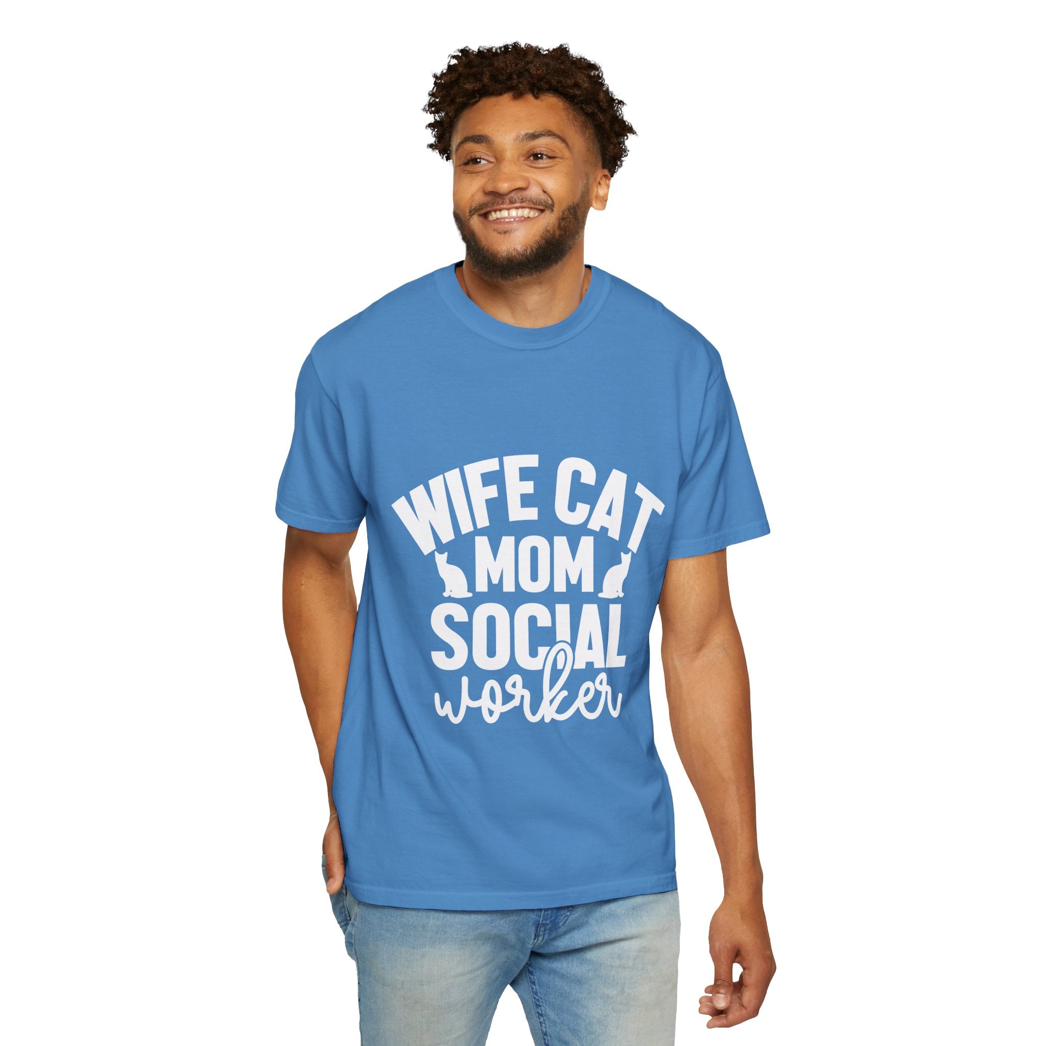 Copy of wife cat mom social worker T-shirt