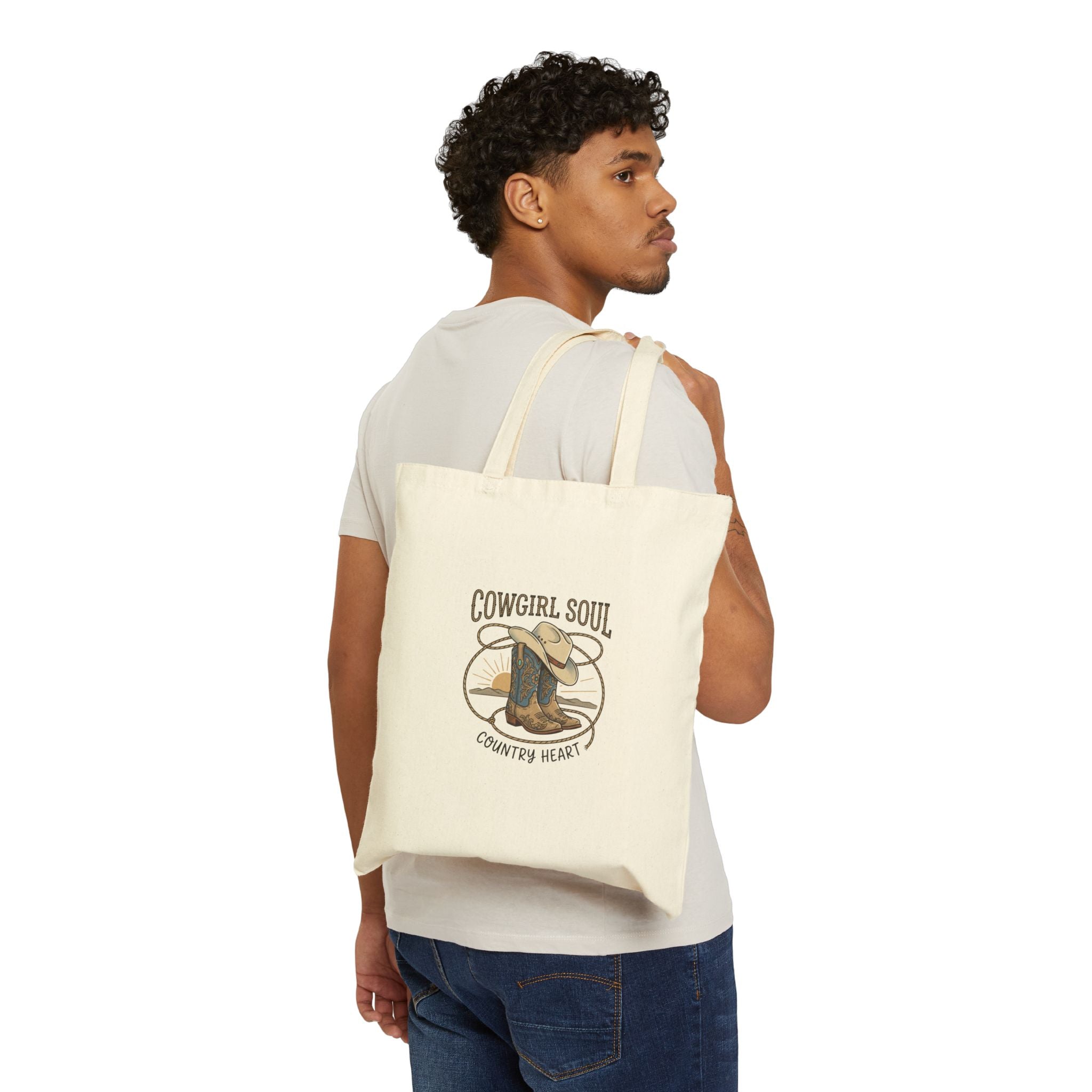 Cowgirl Soul Tote | Western Rustic Prairie ranch rodeo canvas