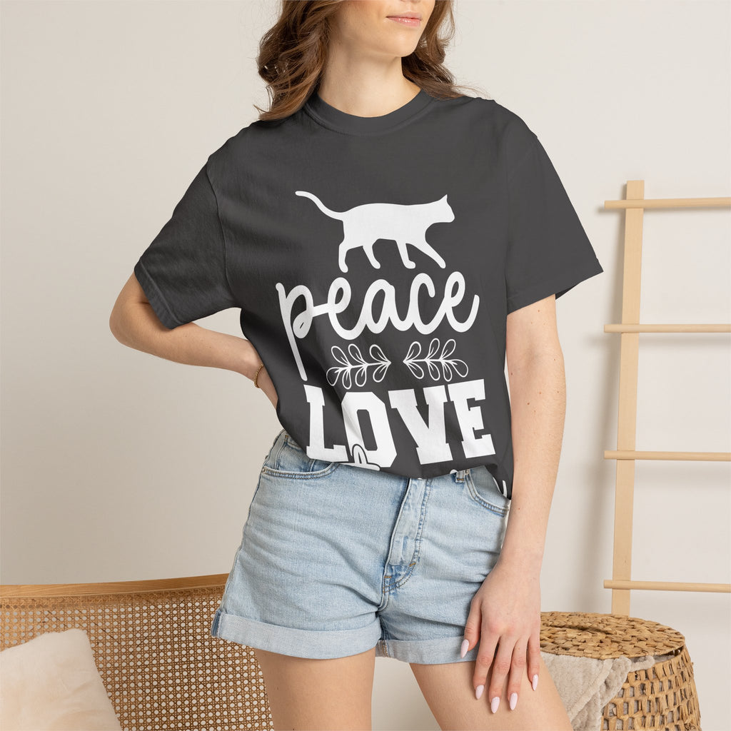 peace love cat mom T-shirt