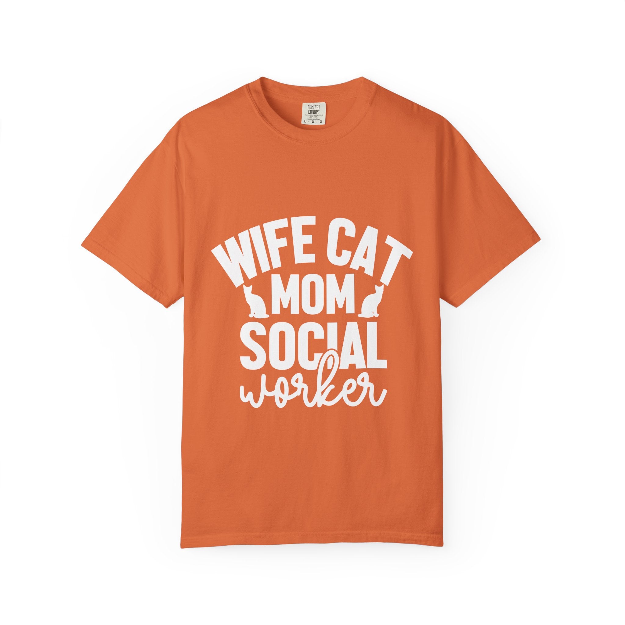 wife cat mom social worker T-shirt