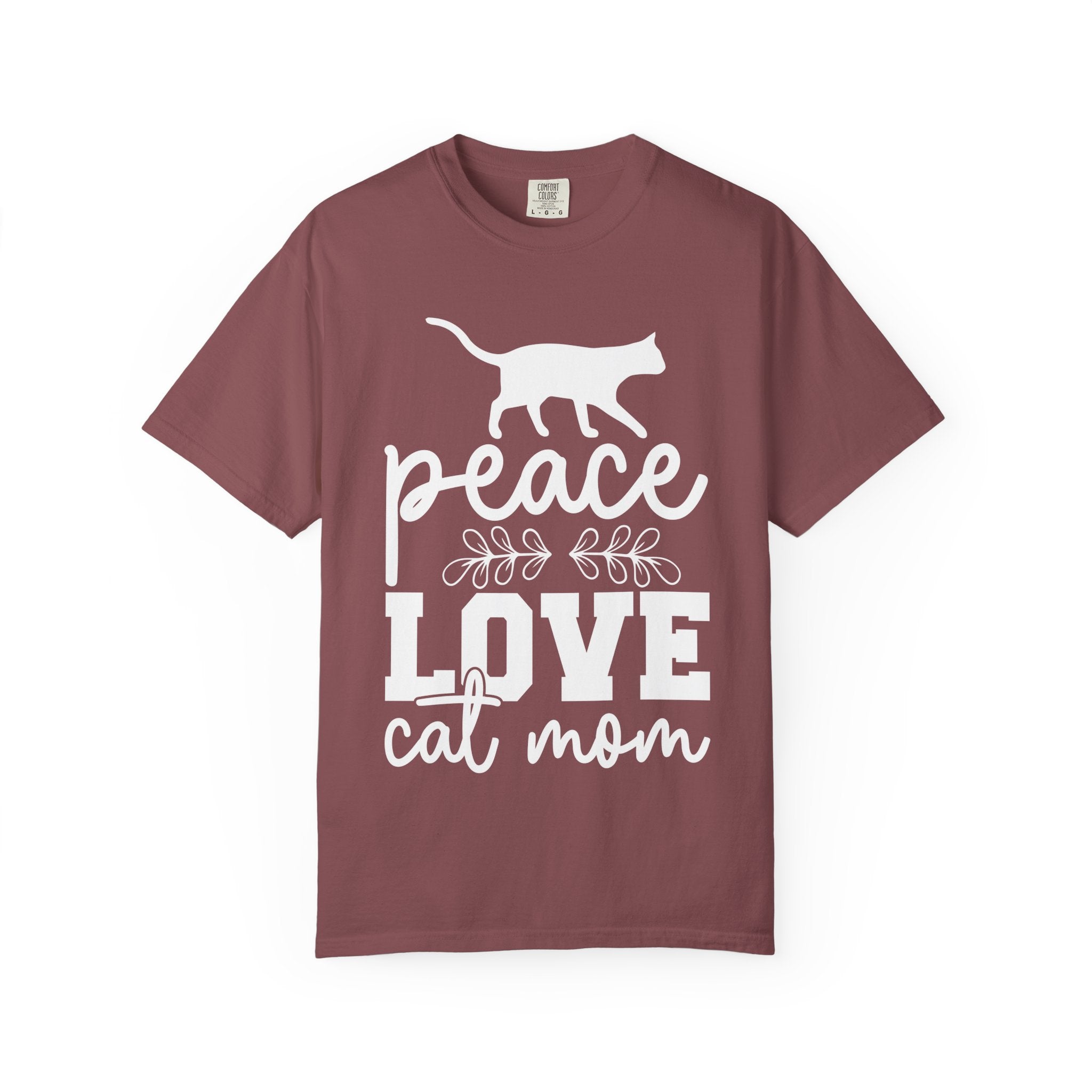 peace love cat mom T-shirt