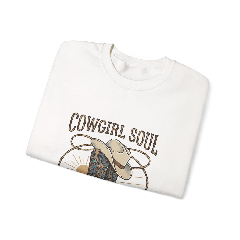 Cowgirl Soul Sweatshirt | Western Ranch, Rustic Prairie Vintage Crewneck