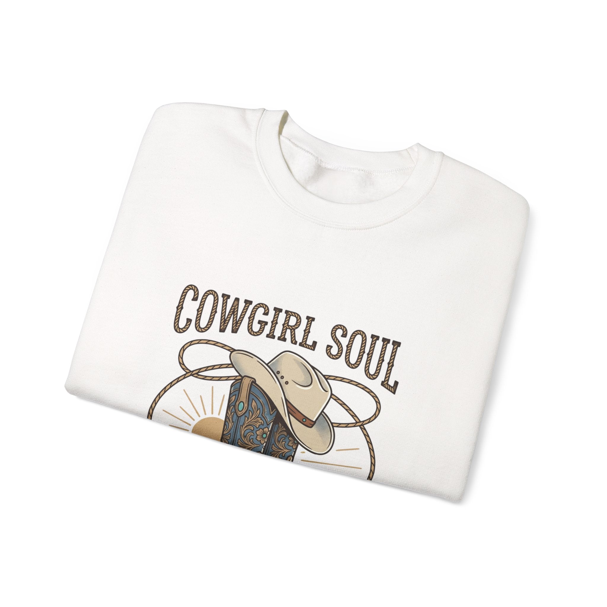 Cowgirl Soul Sweatshirt | Western Ranch, Rustic Prairie Vintage Crewneck