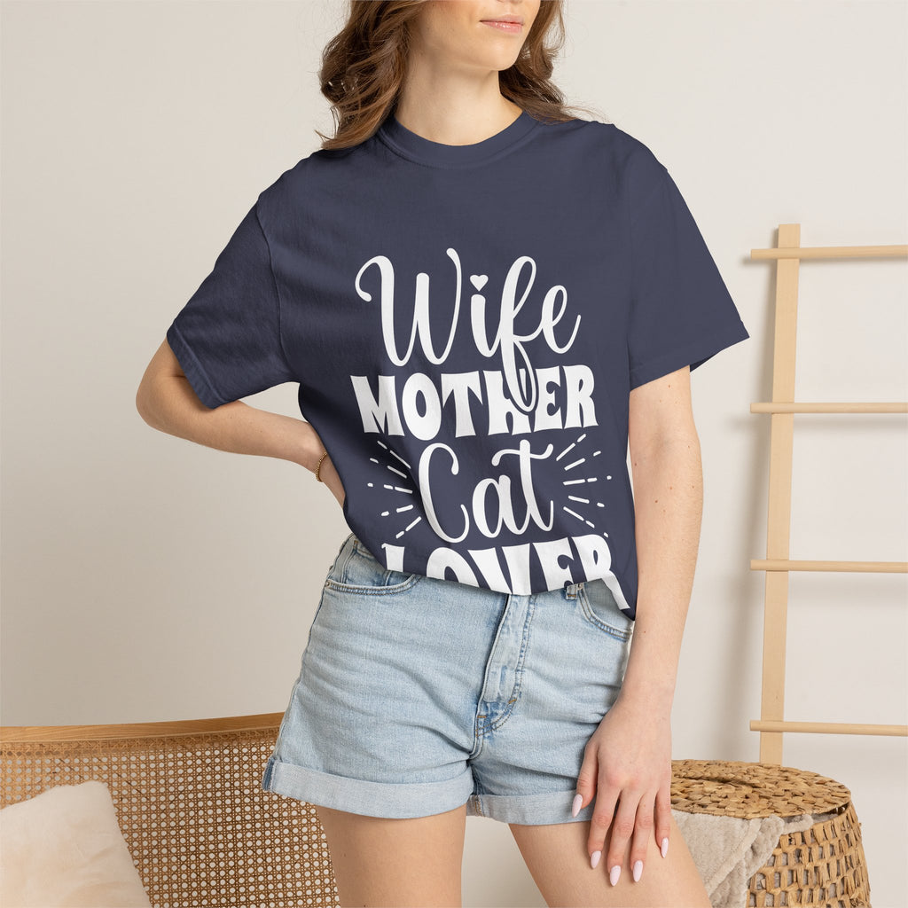 wife mother cat lover T-shirt