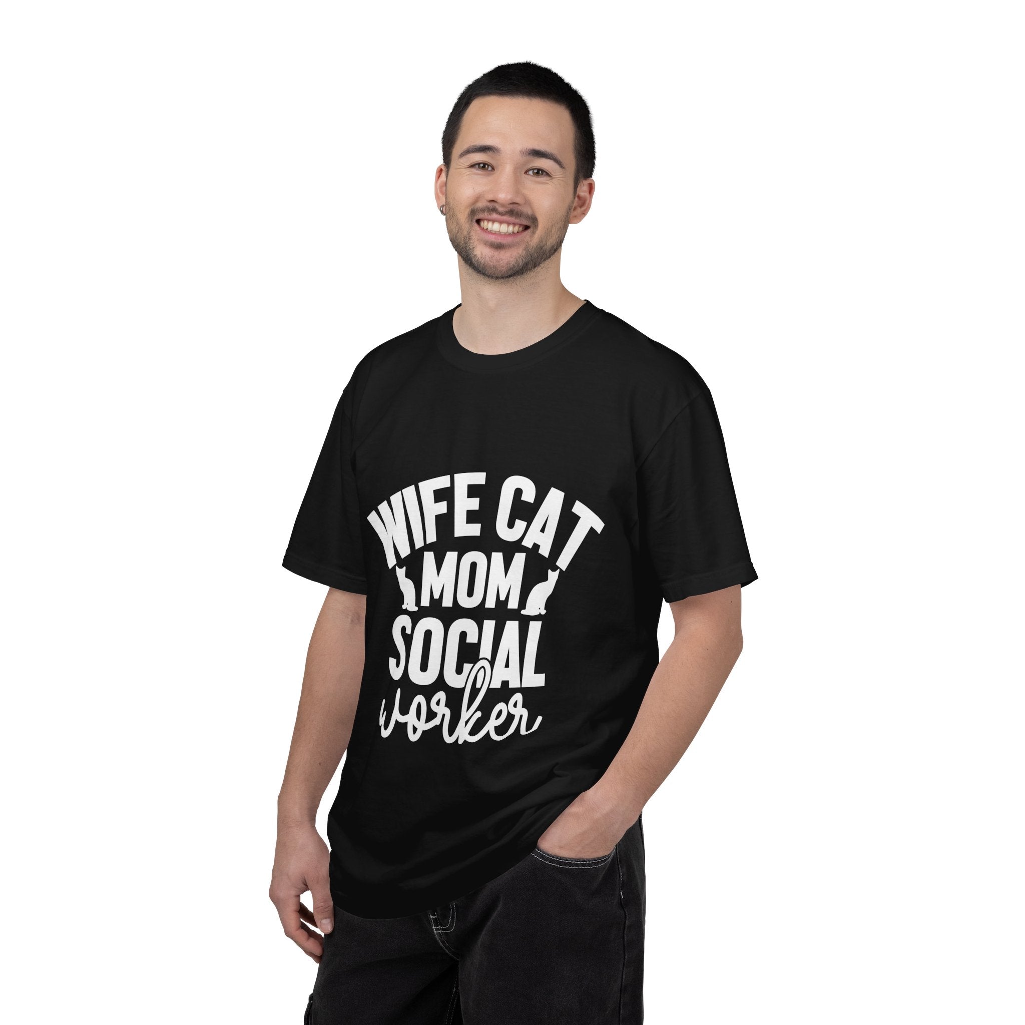 Copy of wife cat mom social worker T-shirt