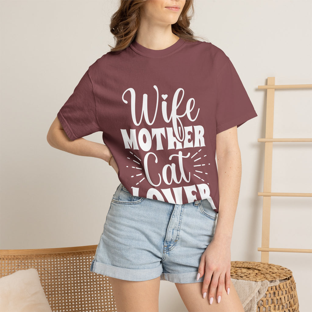 wife mother cat lover T-shirt