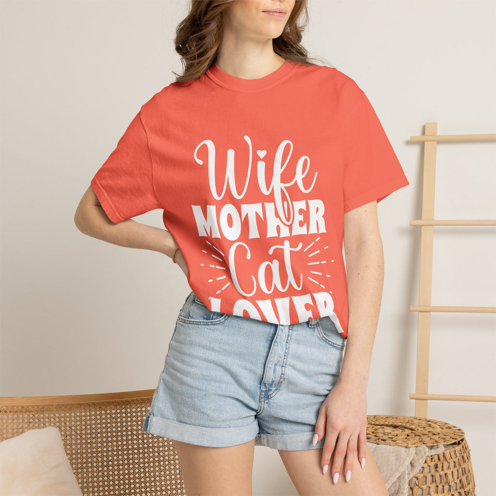 wife mother cat lover T-shirt
