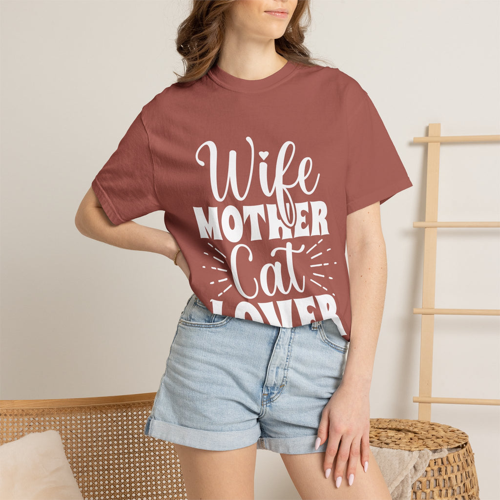 wife mother cat lover T-shirt
