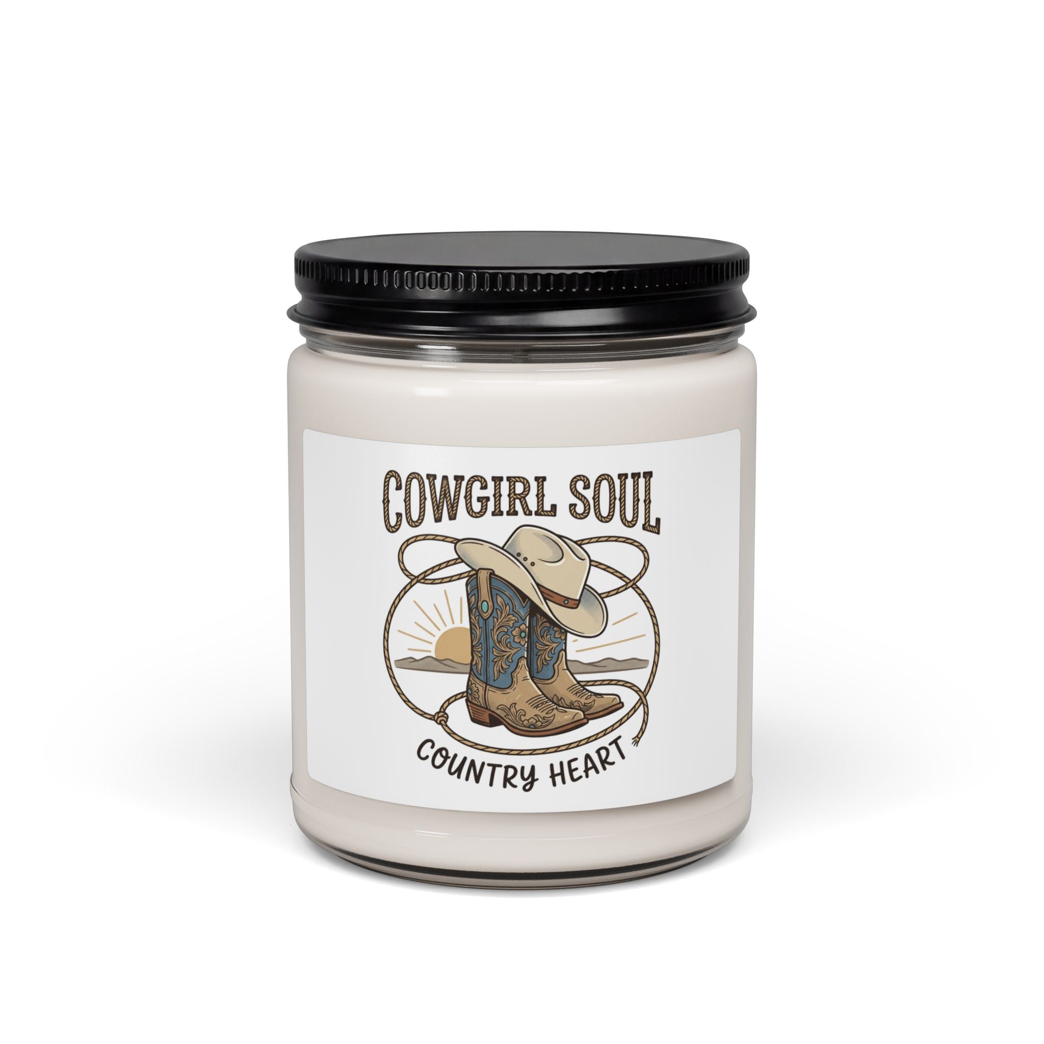Cowgirl Soul Soy Candle, Rustic Western Prairie, Rodeo Ranch Vibes
