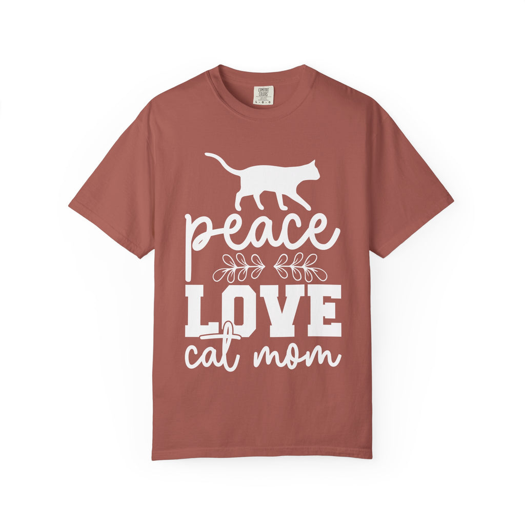 peace love cat mom T-shirt