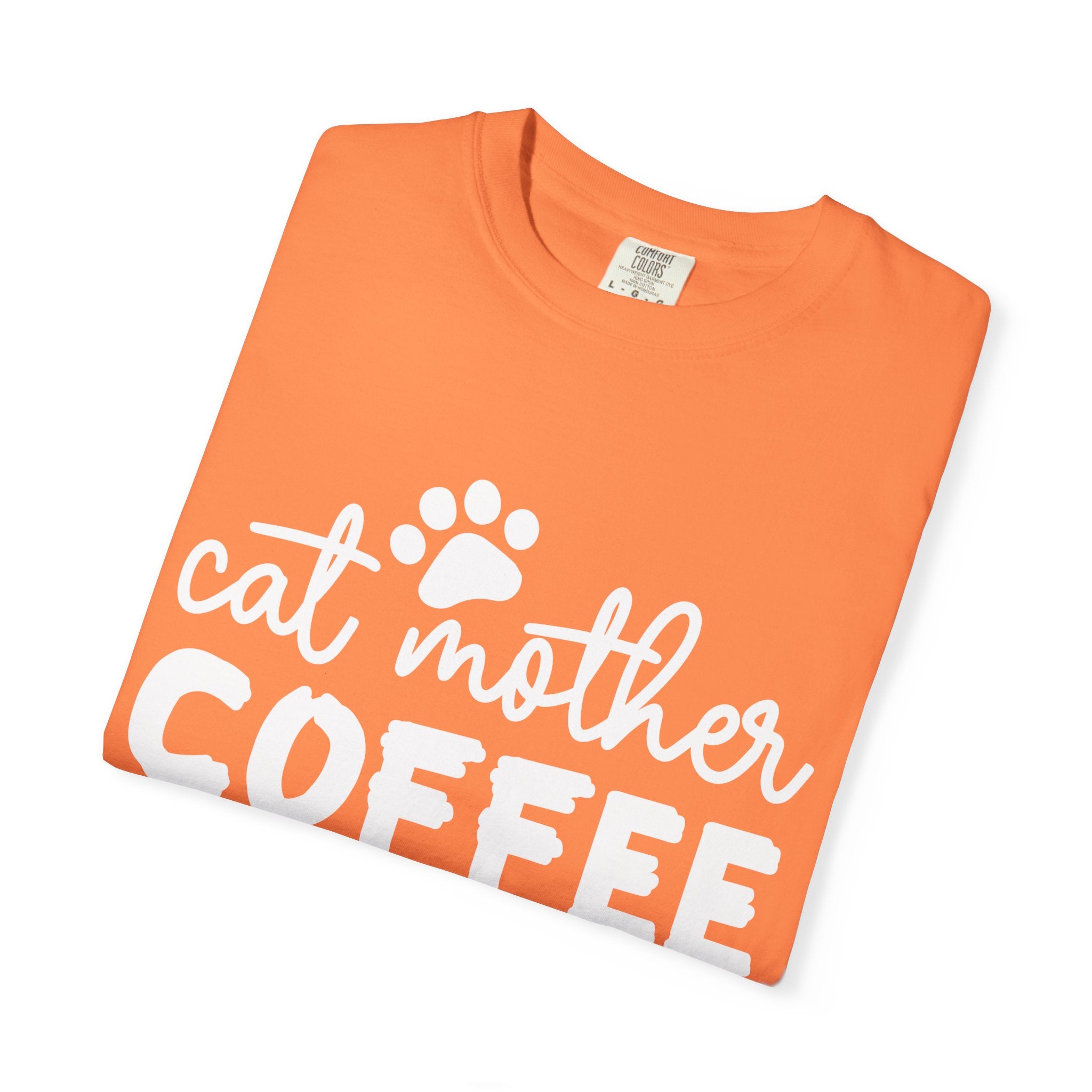 cat mother coffee lover T-shirt
