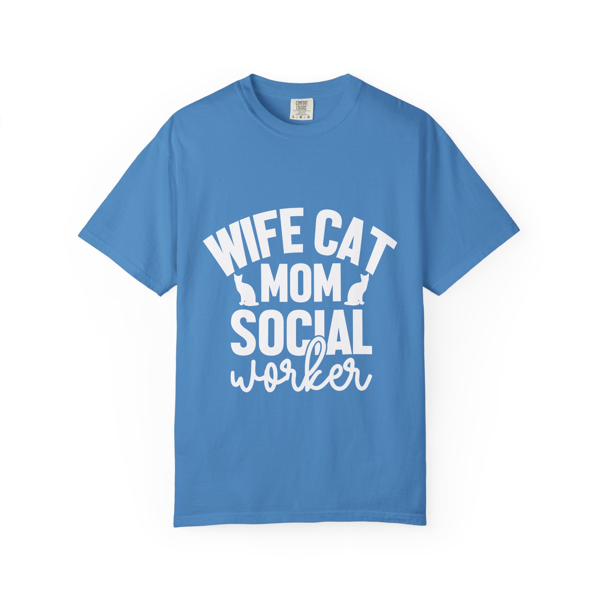 wife cat mom social worker T-shirt