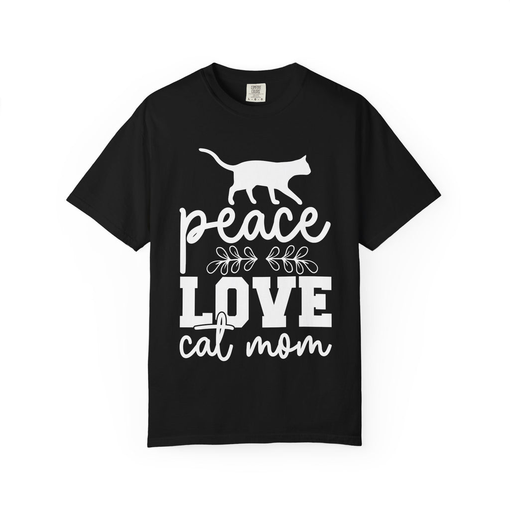 peace love cat mom T-shirt