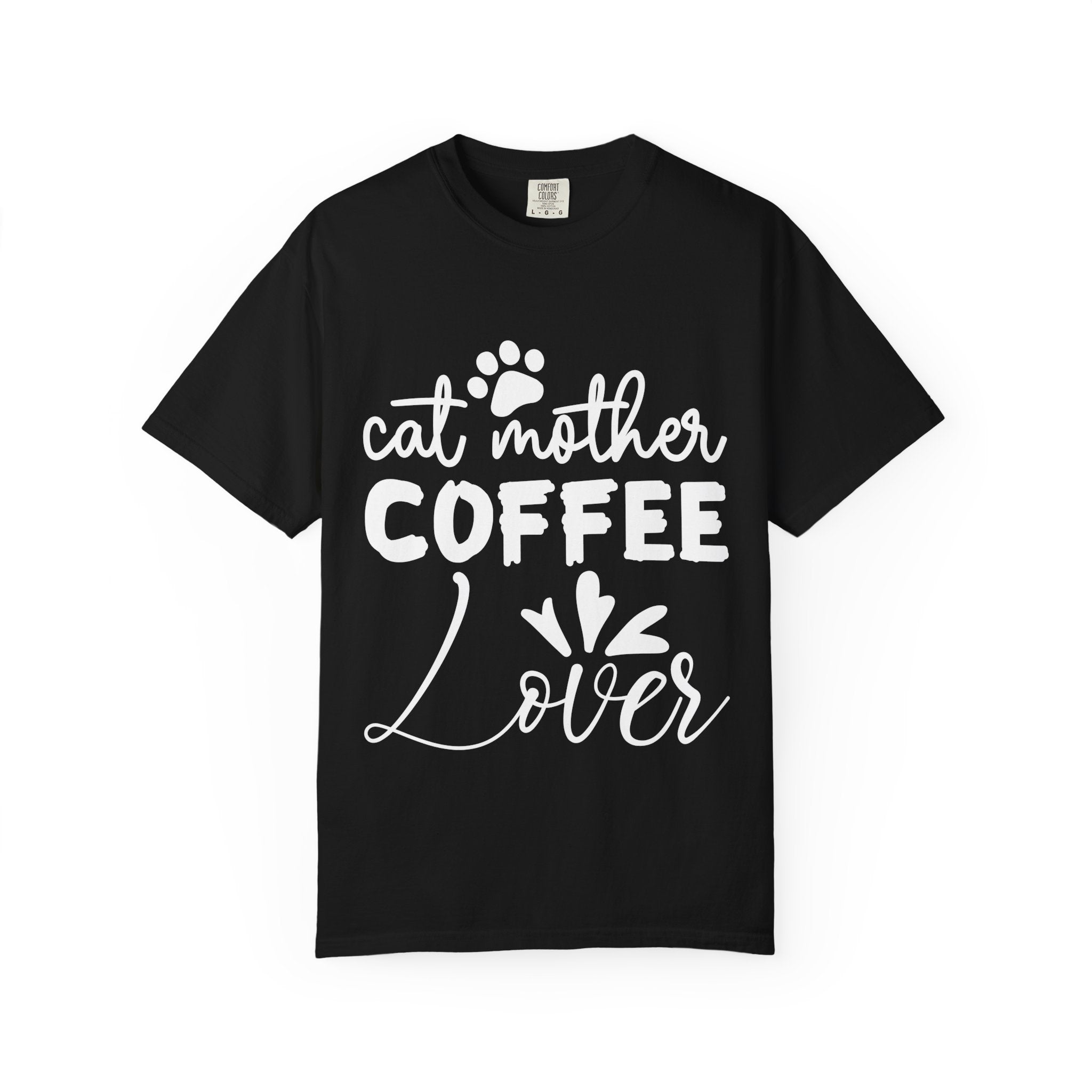 cat mother coffee lover T-shirt