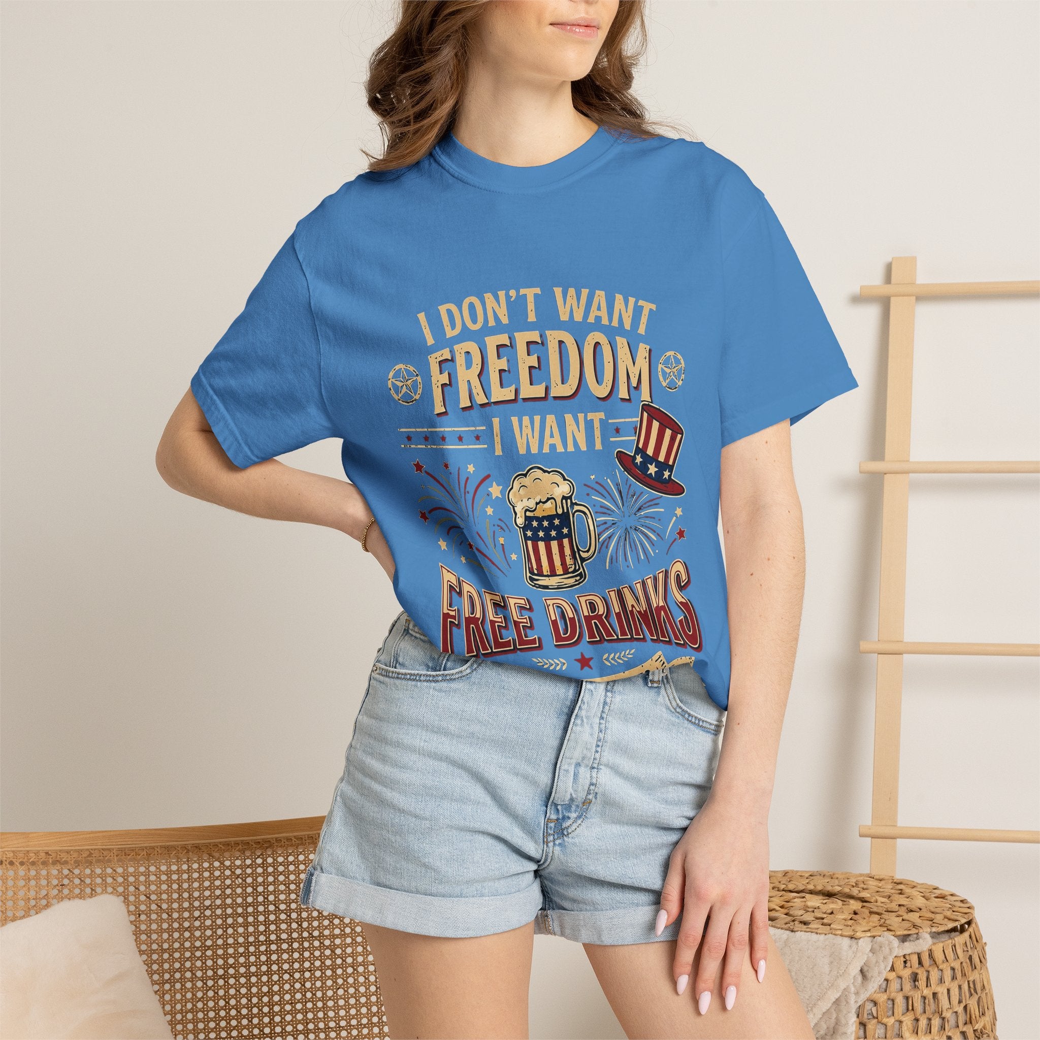 I dont want freedom I want free drinks T-shirt