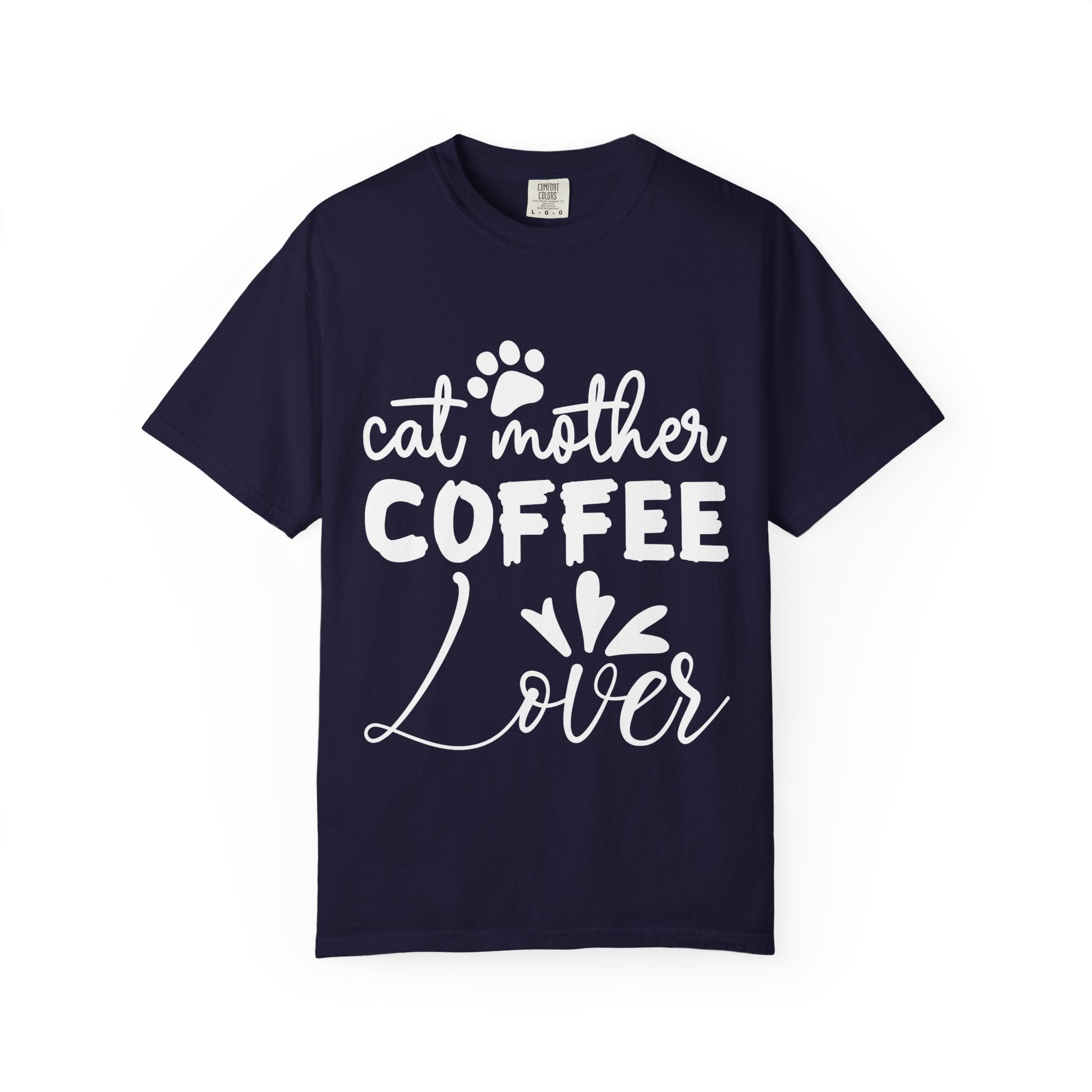 cat mother coffee lover T-shirt