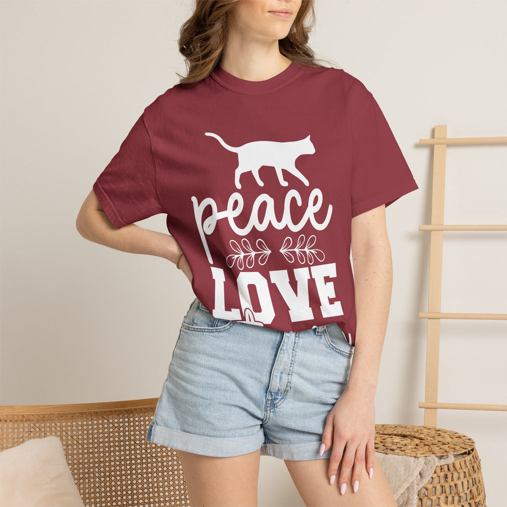 peace love cat mom T-shirt