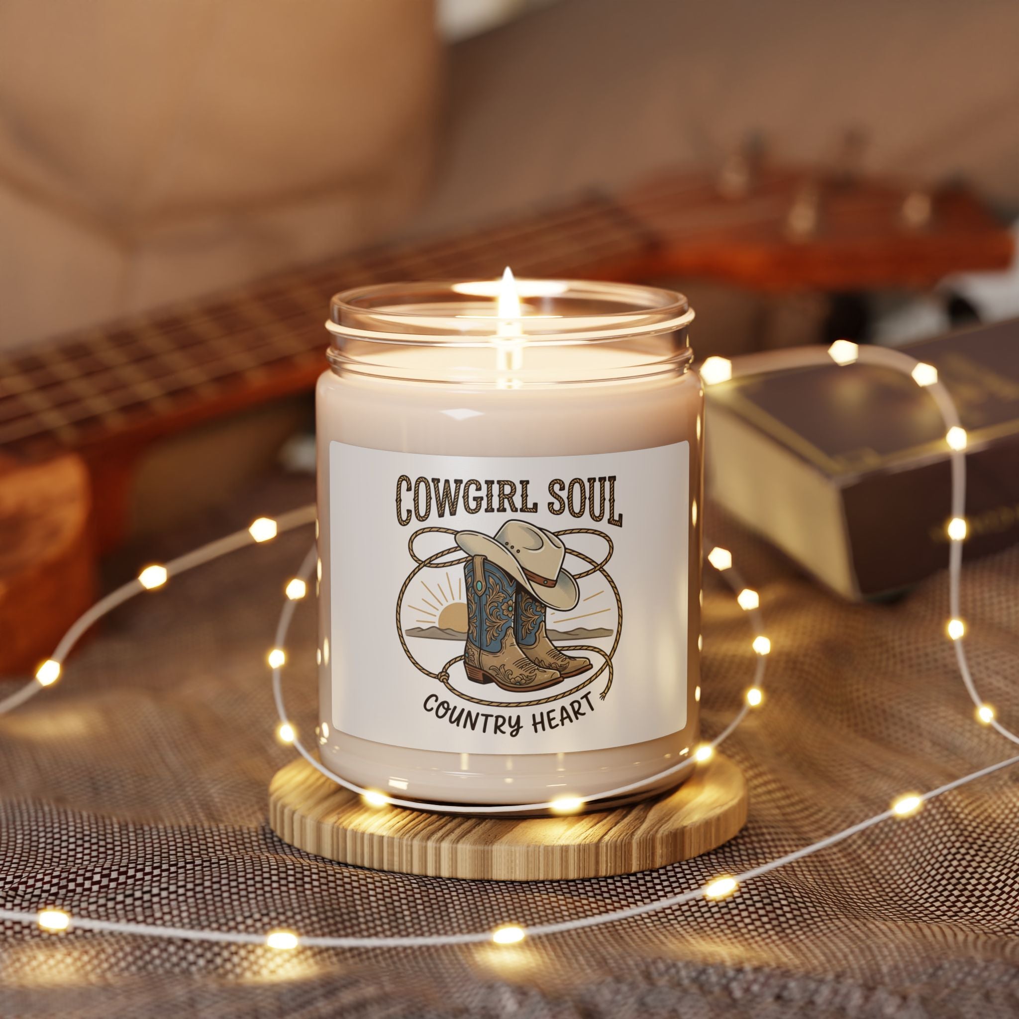 Cowgirl Soul Soy Candle, Rustic Western Prairie, Rodeo Ranch Vibes