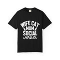 wife cat mom social worker T-shirt
