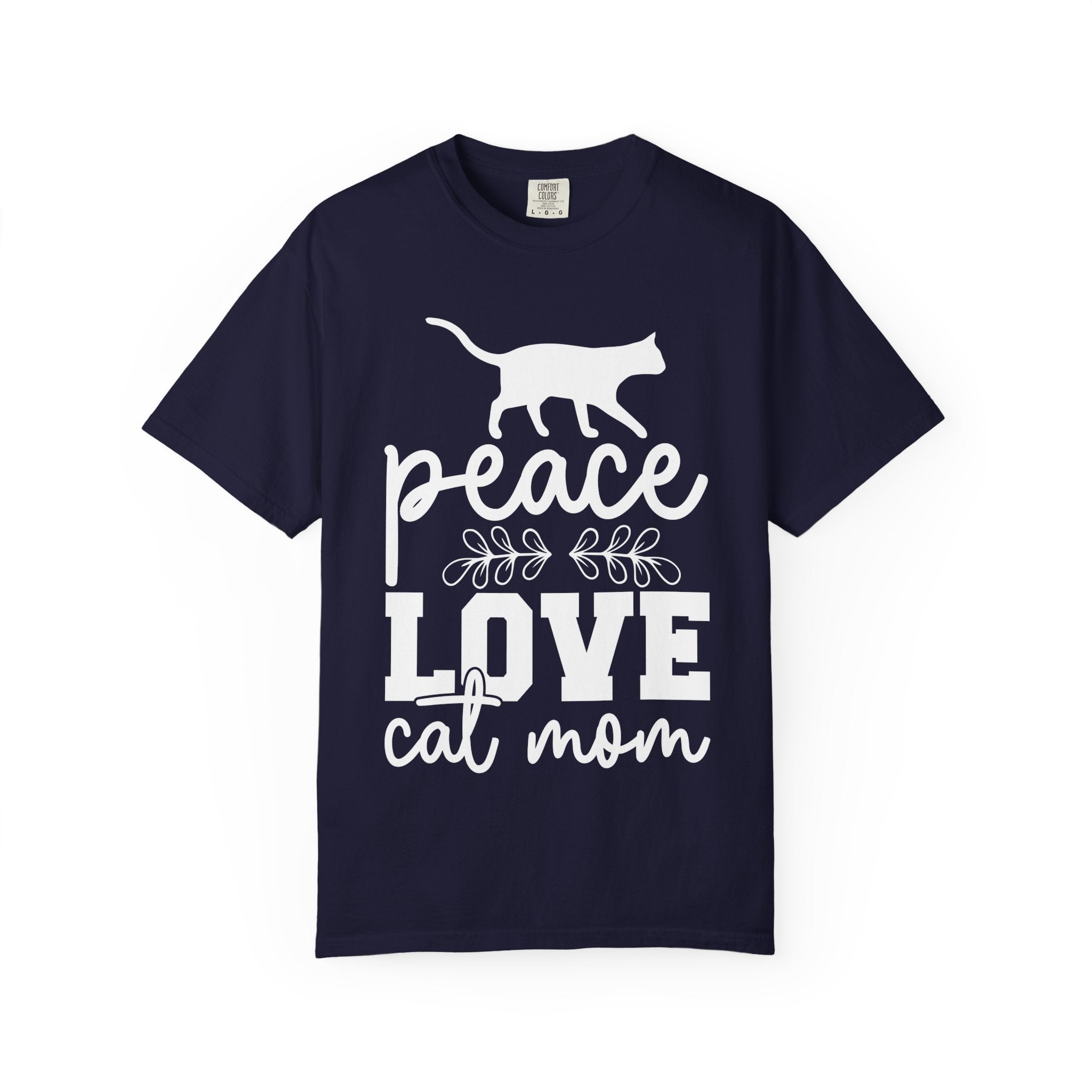 peace love cat mom T-shirt