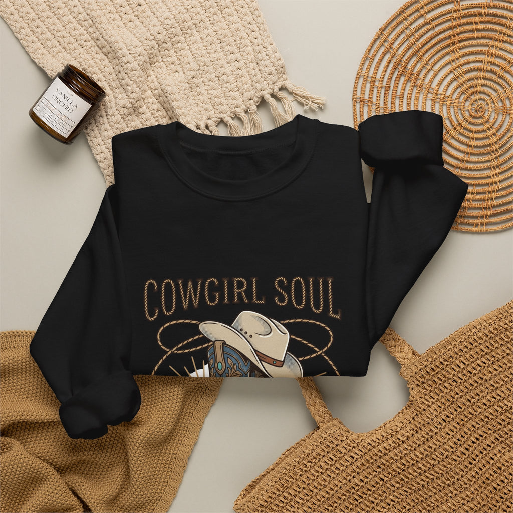 Cowgirl Soul Sweatshirt | Western Ranch, Rustic Prairie Vintage Crewneck