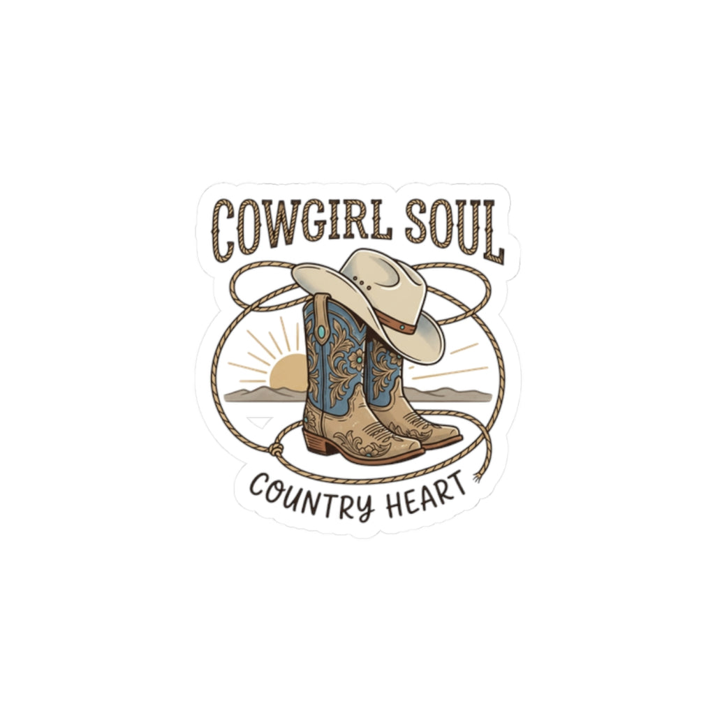 Cowgirl Soul Sticker | Western Ranch, Rustic Prairie Rodeo Decal