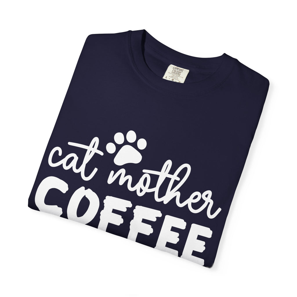 cat mother coffee lover T-shirt