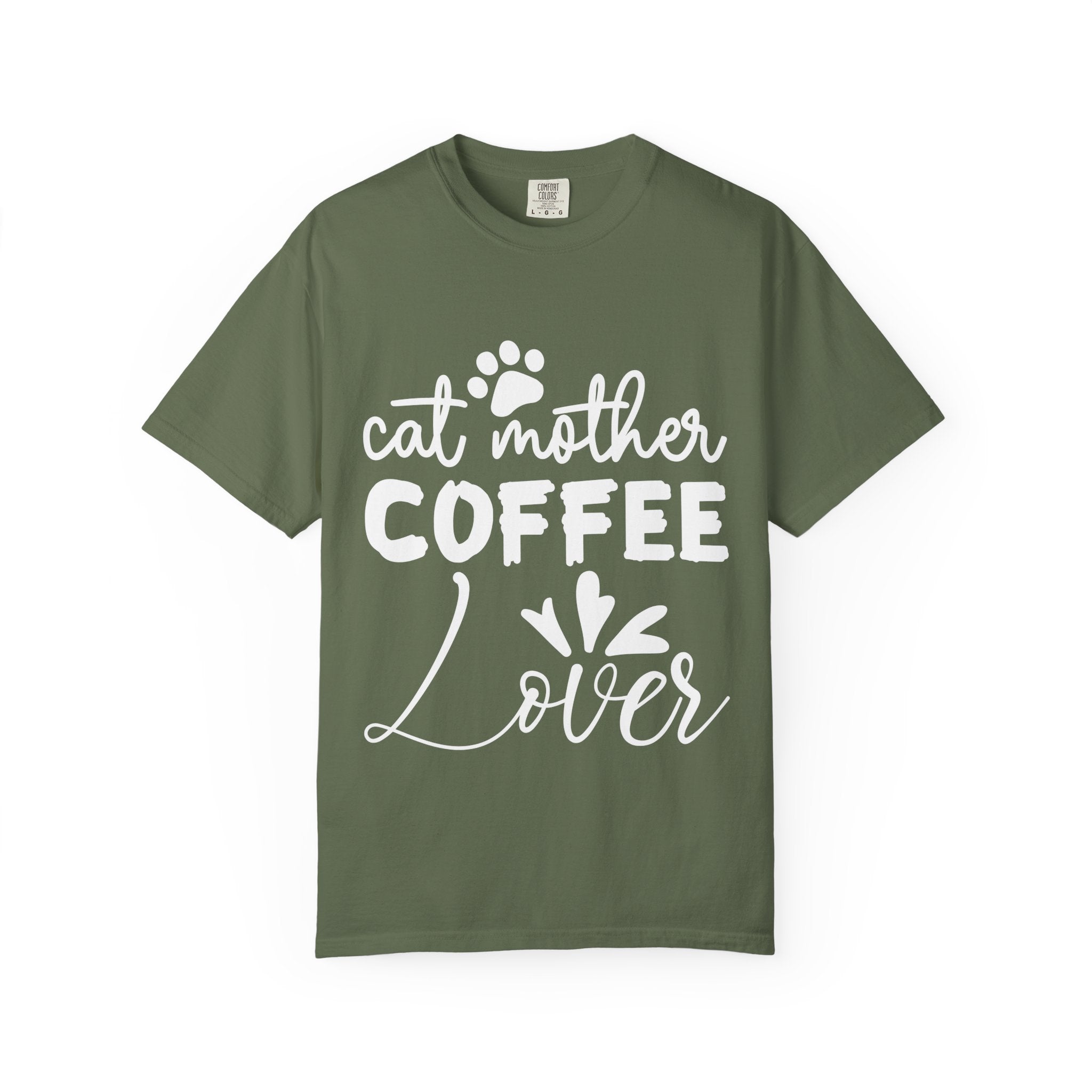 cat mother coffee lover T-shirt