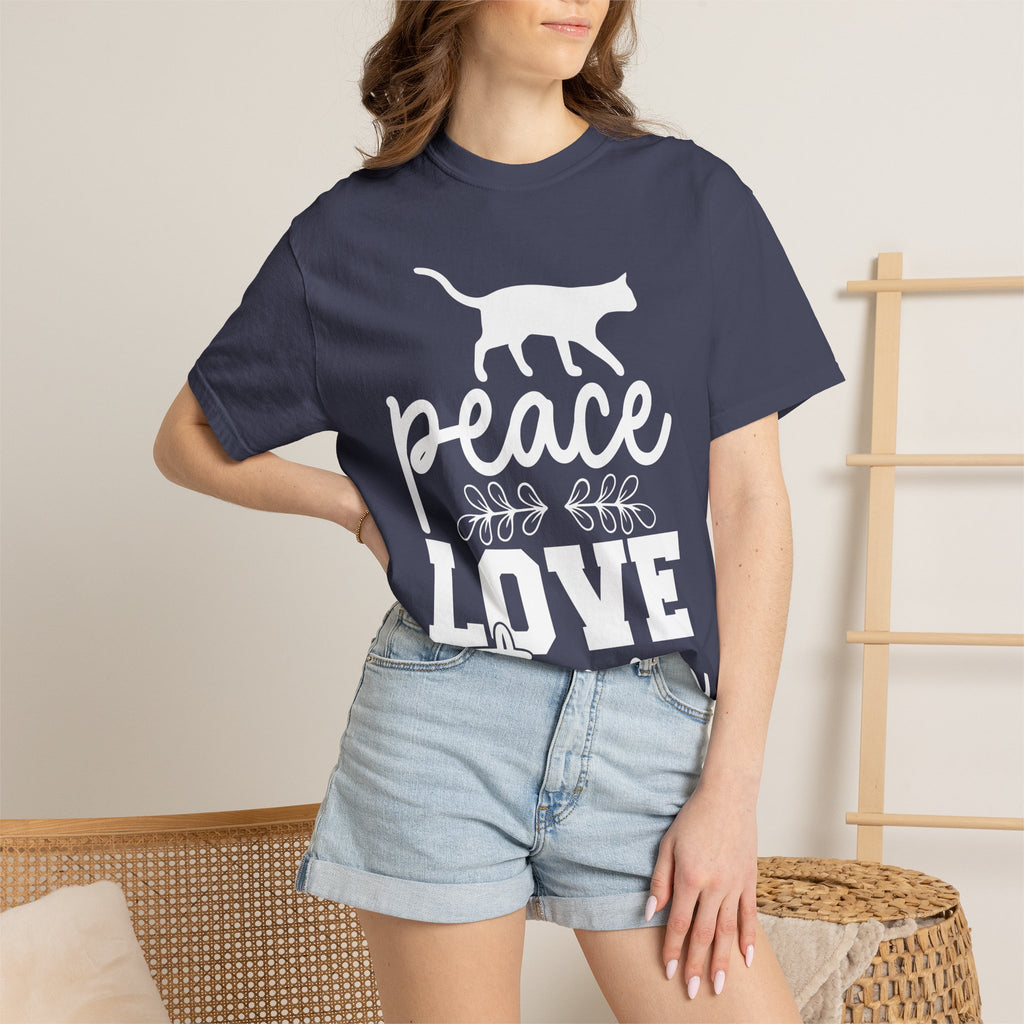 peace love cat mom T-shirt