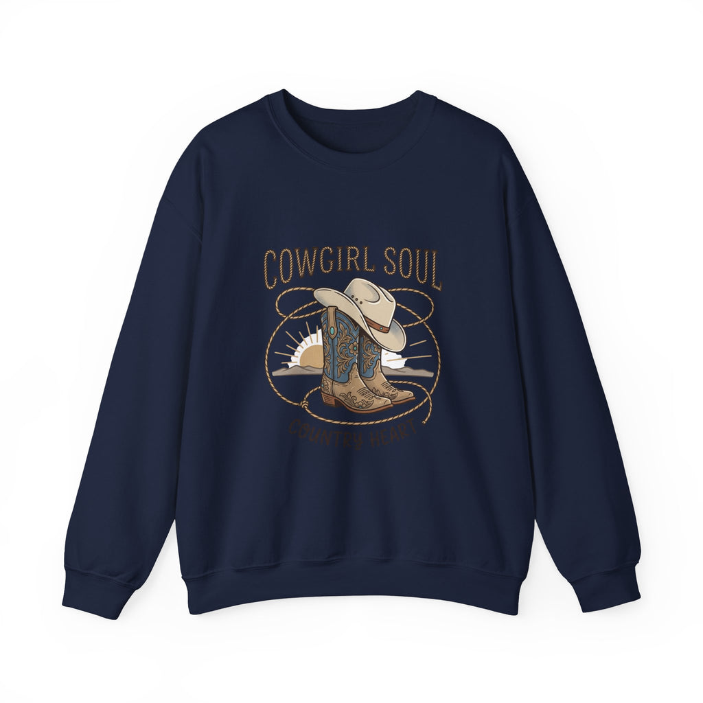 Cowgirl Soul Sweatshirt | Western Ranch, Rustic Prairie Vintage Crewneck