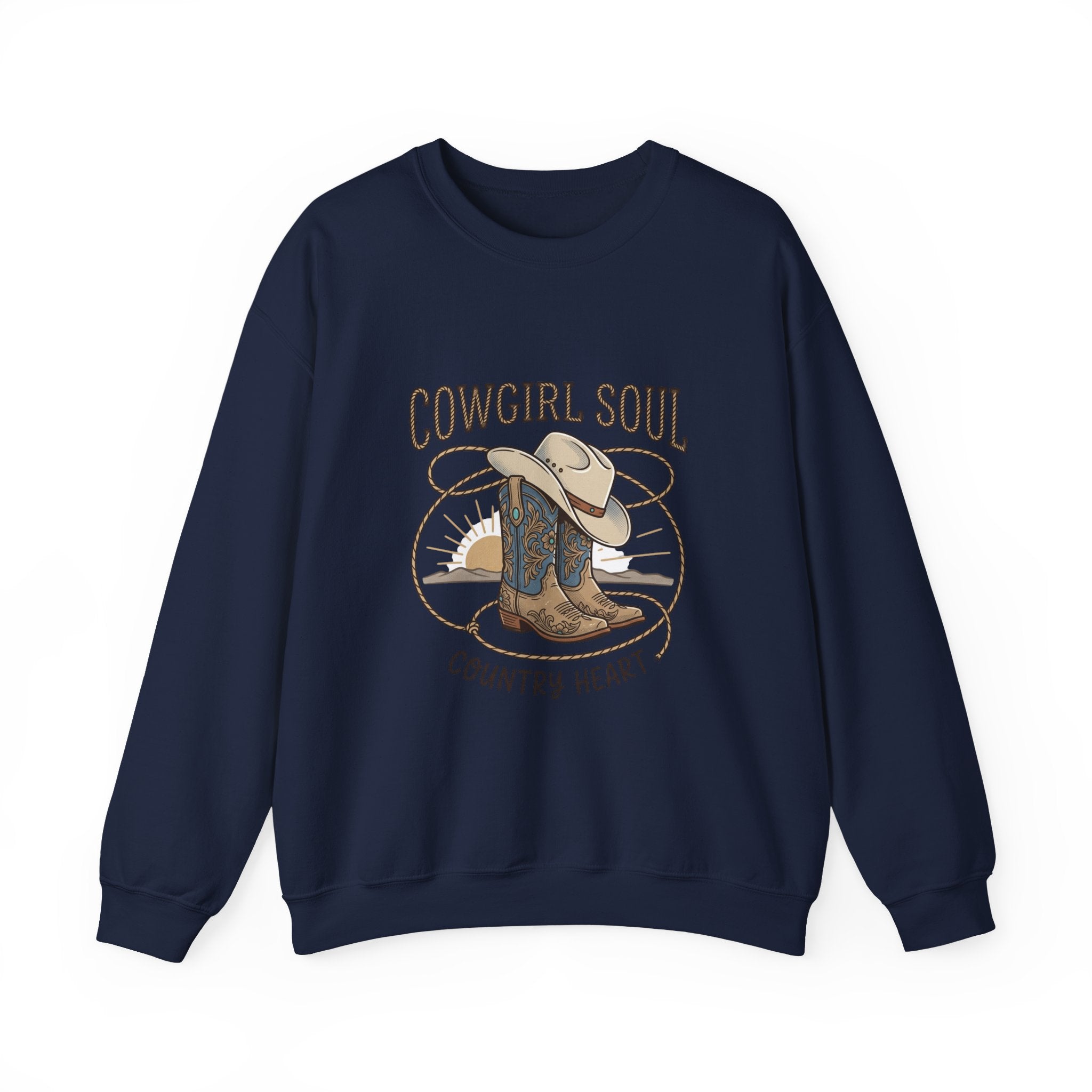 Cowgirl Soul Sweatshirt | Western Ranch, Rustic Prairie Vintage Crewneck