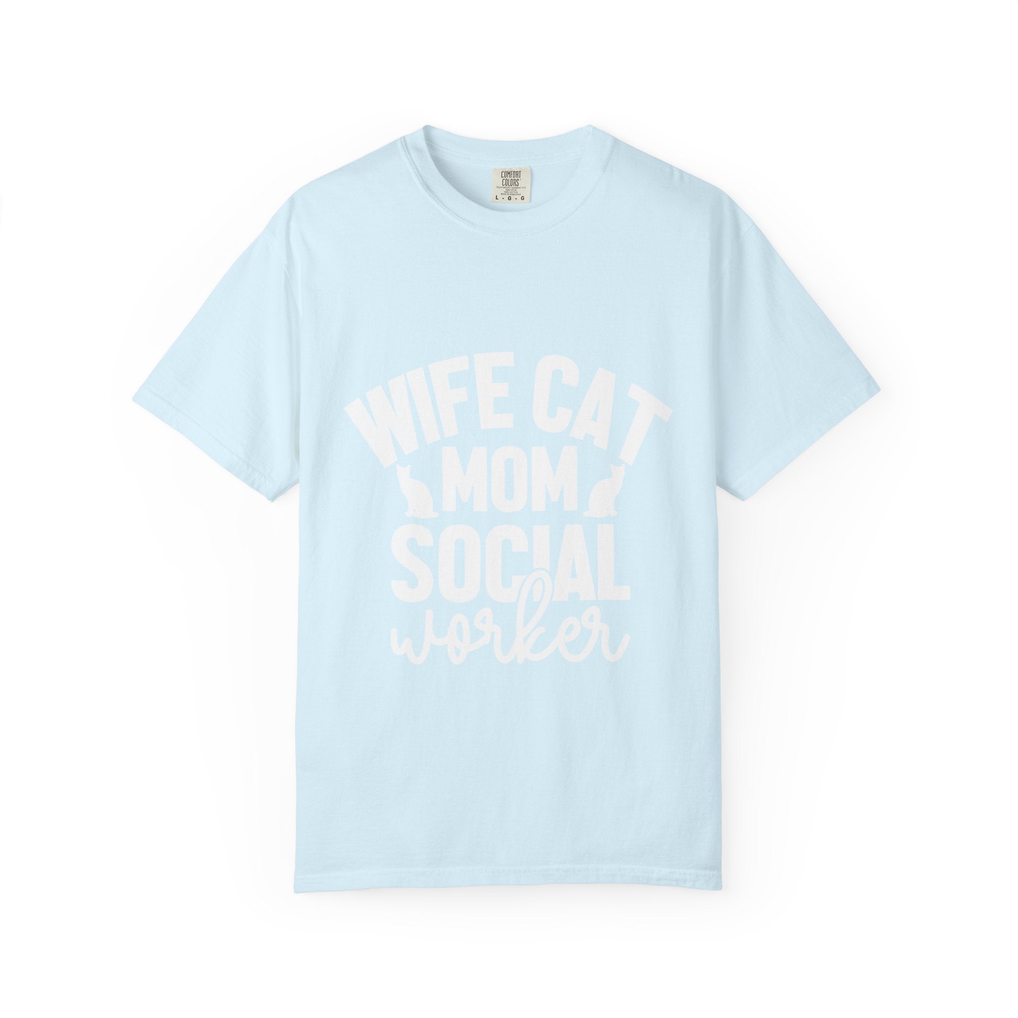 wife cat mom social worker T-shirt