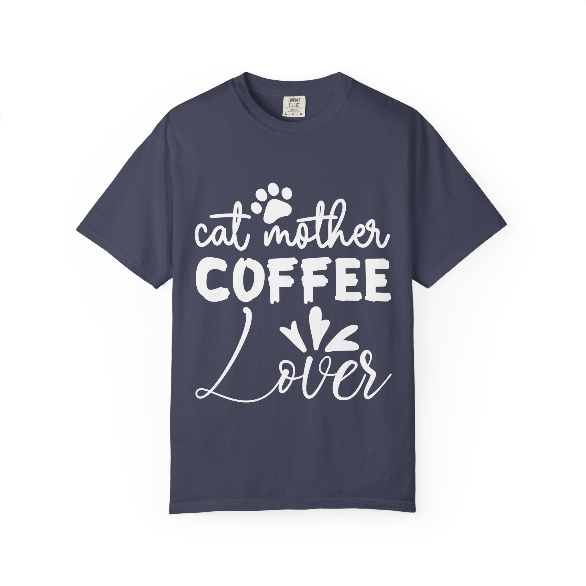 cat mother coffee lover T-shirt